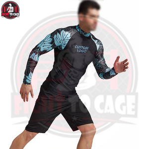 Nouveau rashguard 2026 élégant, protection solaire, logo personnalisé, impression par sublimation, séchage rapide, manches longues, pour entraînement MMA, 220g - Product Image 5