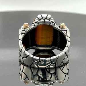 Cheapest Price Handmade Men's Fine <b>Ring</b> with <b>Tiger</b> <b>Eye</b> Gemstone Natural Bullet Model Intricate Stone Set <b>Ring</b> - Product Image 6