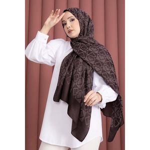 Serie de Chales Jacquard con Patrones Premium, Accesorios de Moda Color Ciruela, Pashmina Transpirable de Algodón y Lana con Diseños de Letras de Dibujos Animados - Product Image 2