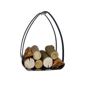 Soporte para Leños de Chimenea de Diseño Circular para Interiores y Exteriores, Estante de Almacenamiento de Leña de Metal Negro para Uso en el Hogar y el Jardín - Product Image 4