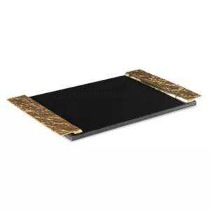 Bandeja hecha de metal resistente de color negro con mango de diseñador de lujo único chapado en oro bandeja de servicio centro de mesa y decoración - Product Image 1
