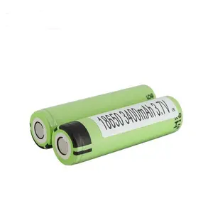 Vente en gros de batterie rechargeable Panosoni 18650 3400mAh 3.7V 3400B avec batterie à décharge plate de couleur verte