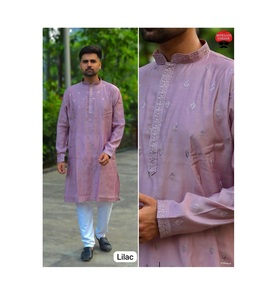 Dernière collection de vêtements ethniques prêts à porter, ensemble kurta pyjama en soie de qualité supérieure, style de fête, style de mariage, approvisionnement mondial - Product Image 1