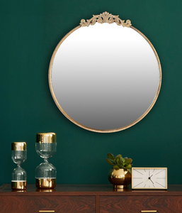 <b>Antique</b> Baroque Designed Iron <b>Frame</b> Mirror - Product Image 2