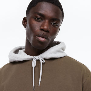 Sweat-shirt d'hiver à logo personnalisé pour hommes Pull-over brodé à la conception supérieure en coton mélangé chaud Sweat-shirt à col de couleur unie - Product Image 4