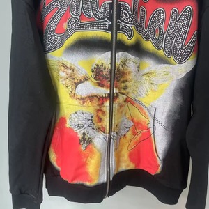 Streetwear à capuche pour homme, pull déchiré surdimensionné, 100% coton, délavé au soleil, vintage, solide - Product Image 5