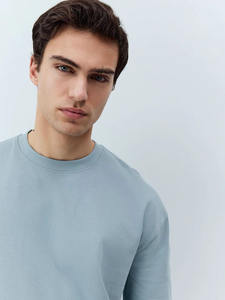 T-Shirt Homme Coupe Classique 100% Coton Tricoté Streetwear Personnalisé pour Tenue Décontractée Gym Lounge Usage Quotidien Vrac Vente en Gros Personnalisé - Product Image 4