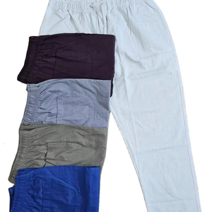 Pantalones rectos de lino informales de verano para hombre, pantalones largos ligeros transpirables con logotipo en la cintura, de talla grande disponible - Product Image 6