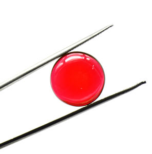 Lab Red Ruby Medium Shade Rounds Cabujones calibrados 15 MM Cabujón de piedras preciosas sueltas para la fabricación de joyas. - Product Image 3