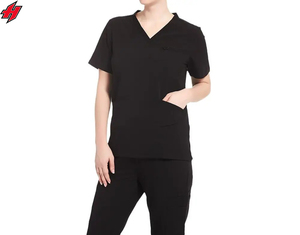 Ropa DE TRABAJO DE clínica dental, uniformes médicos de Hospital de Color sólido, uniforme médico de manga corta, trajes de trabajo de enfermera para mascotas, conjunto de salón de belleza - Product Image 4