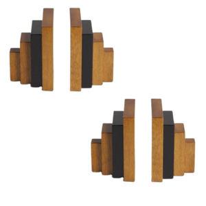 Precio de fábrica Suministro a granel Sujetalibros de madera personalizados modernos de nuevo diseño para la decoración del hogar Sujetalibros de mesa - Product Image 5