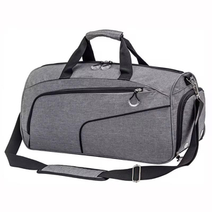 Purple Oval Duffle <b>Bag</b> With Zipper Closure Multiple <b>Compartments</b> Adjustable Shoulder Strap Double Handle Large Capacity Travel - Product Image 4