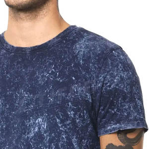 Meilleur prix Nouveau design T-shirt délavé à l'acide pour hommes à vendre T-shirt délavé à l'acide avec logo professionnel pour hommes - Product Image 5