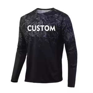 Sublimation manches longues Vêtements de pêche personnalisés avec votre propre logo100 % Polyester Logo personnalisé maillot de pêche maillot de pêche unisexe - Product Image 4