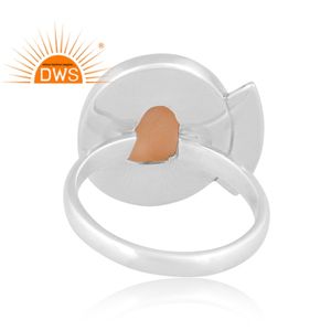 แหวนซิทรีนอัญมณีซิทรินธรรมชาติสีเงินสเตอร์ลิงออกซิไดซ์ - Product Image 4