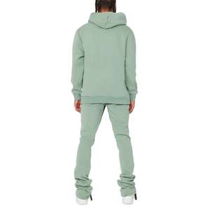 Conjuntos apilados con logotipo impreso personalizado para hombre, conjuntos de chándal, conjuntos de dos piezas para hombre, conjuntos de pantalones acampanados, chándal para hombre - Product Image 6