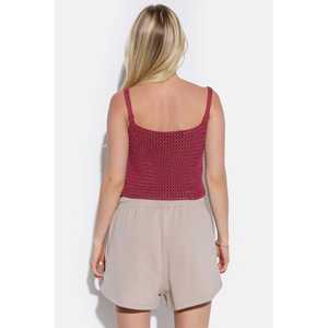 Top corto de punto con tirantes finos - Product Image 3