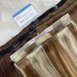 Super vente extensions de cheveux lisses à clip 100% cheveux humains vietnamiens bruts meilleure et de bonne qualité avec prix d'usine de haute qualité - Product Image 4
