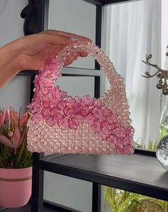 Bolso de mano con cuentas de lujo hecho a mano para mujer, bolso de mujer para fiesta de noche - Product Image 1