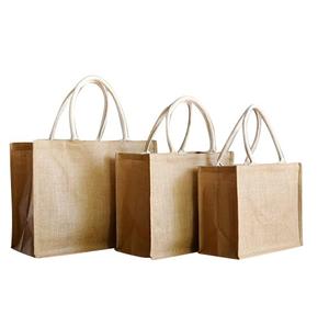 Mini sac à cordon en jute écologique avec logo personnalisé avec poignée blanche sérigraphiée prix d'usine échantillon gratuit disponible en blanc - Product Image 6