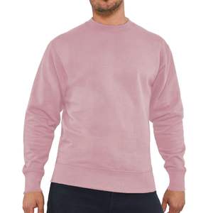 Fabricación profesional Sudadera de cuello redondo Color sólido Logotipo impreso personalizado Ropa de calle de alta calidad Bajo MOQ Hombres Sudadera - Product Image 1