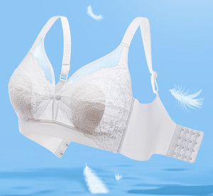 Soutien-gorge d'allaitement ultra-fin pour femmes enceintes, dentelle, ouverture au mamelon, sous-vêtements d'allaitement pour femmes enceintes, vente en gros - Product Image 5