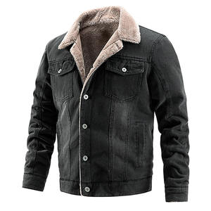 Chaqueta vaquera para exteriores para hombre de último diseño 2025, chaqueta vaquera cortavientos de invierno informal lisa de estilo callejero para hombre - Product Image 3