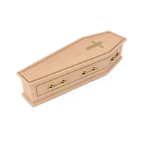 Cercueil en bois massif de style européen pour adulte, cercueil funéraire standard en bois européen pour crémation