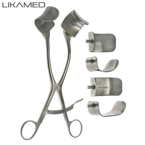 LIKAMED Kolbel Self-Retaining Glenoid Retractor Set Ergonomic <b>Handle</b> with <b>Hinge</b> Stainless Steel Blades Manual Power Source - Product Image 1