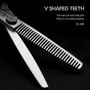 กรรไกรตัดผมคุณภาพสูงแบบกำหนดเอง ขนาด 5.5 นิ้ว 6 นิ้ว ผลิตจากเหล็ก 440C กรรไกรซอยผมระดับมืออาชีพ - Product Image 3