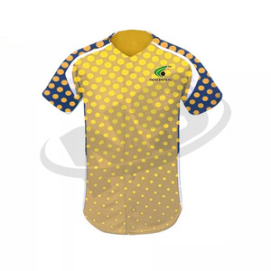 Personalizado sublimado uniforme de béisbol uniforme de softbol para hombres equipo Jersey botón abajo secado rápido ropa deportiva OEM - Product Image 6