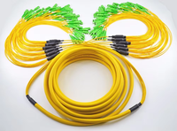Câble de brassage à fibres optiques 12C 16C 24C 36C LC UPC, câble de dérivation monomode OM3 OM4 multimode 0,9 mm à gaine serrée PVC LSZH