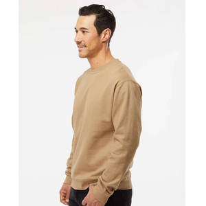 Gimnasio polar correr ropa deportiva Casual sólido sudadera en relieve impresión hombres personalizado al por mayor cuello redondo sudadera hombres - Product Image 2