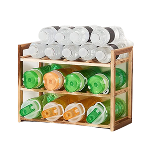 Organisation de la maison avec organisateur de bouteilles d'eau à 3 niveaux Support de rangement pour bouteilles d'eau pouvant contenir jusqu'à 12 bouteilles - Product Image 1