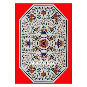 Fabrication et vente en gros de dessus de table en marbre poli avec un design octogonal en marbre incrusté de haute qualité - Product Image 1