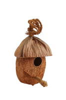 100% Nid d'oiseau en coco naturel biologique et fabriqué à la main-Parfait pour les petits oiseaux et la nidification Idéal pour les pinsons, les perroquets et les tourtereaux