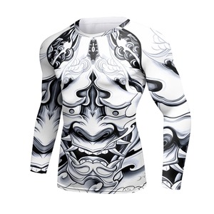 Rashguard de gymnastique à manches longues pour homme Sublimation masculine BJJ Jiu Jitsu maillot de boxe T-Shirt personnalisable - Product Image 5