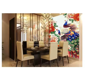 Premium Glass Mosaic <b>Wall</b> Coverings Elegant Intricate CAD <b>Mural</b> Design with Artistic Interior Style for Hotel Interiors - Product Image 1