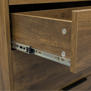 Cómoda Moderna de 4 Cajones, Cómoda de Madera para Dormitorio con Base de Metal, Mueble de Almacenamiento Minimalista para el Hogar - Product Image 4