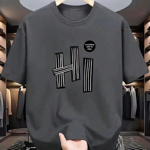 Col décontracté à manches courtes pour hommes Impression numérique de qualité supérieure personnalisée 100% tissu tricoté en coton à séchage rapide - Product Image 1