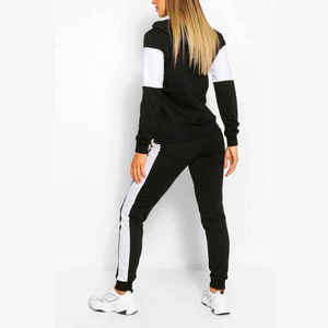 2025 último diseño de chándal de invierno para mujer 100% algodón Color sólido impreso conjuntos de talla grande chándal de mujer servicio OEM - Product Image 4