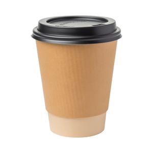 Vasos de papel de pared doble de grado alimenticio para catering, servicio de bebidas y cafeterías con protección contra el calor y agarre firme - Product Image 1