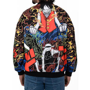 Chaqueta Bomber Unisex Casual de Corte Ajustado con Diseño de Parches en la Parte Delantera, Forro de Felpa de Seda/Algodón, Logotipo Personalizado - Product Image 3