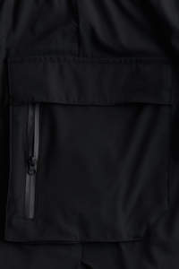 Shorts de sport cargo mi-longs respirants multi-poches de couleur noire pour hommes Vente en gros pas cher - Product Image 3