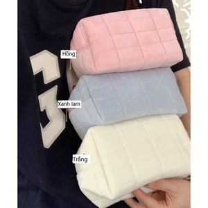 Sac à cosmétiques grande vente avec 1 compartiment en tissu de velours extrêmement doux, beaucoup de couleurs à la mode, grande taille pratique - Product Image 3