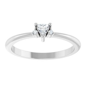 Anillo de compromiso Stuller con detalles en oro blanco de 14 quilates 72435:216P 14KW - Product Image 3