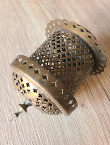 Lanterne marocaine suspendue de luxe en laiton finition cylindre pendentif bougeoirs en céramique bocaux pour l'intérieur de la maison pour la décoration de Noël - Product Image 2