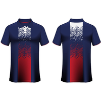 Camiseta de Cricket de Manga Corta para Hombre, Precio Económico, Impresión Digital, Cuello Tejido, Impresión por Transferencia de Calor, 100% Poliéster, Secado Rápido