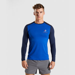 Ropa Deportiva para Hombre, Camiseta Personalizada de Manga Larga 100% Poliéster, Camiseta Deportiva Lisa de Corte Regular para Hombre - Product Image 3