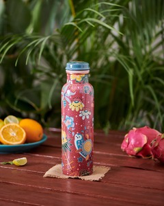 Luxury Designed 100% Pure Copper Eco-Friendly <b>Water</b> <b>Bottles</b> with Lid for <b>Daily</b> Drinkware Use at Wholesale Prices - Product Image 2